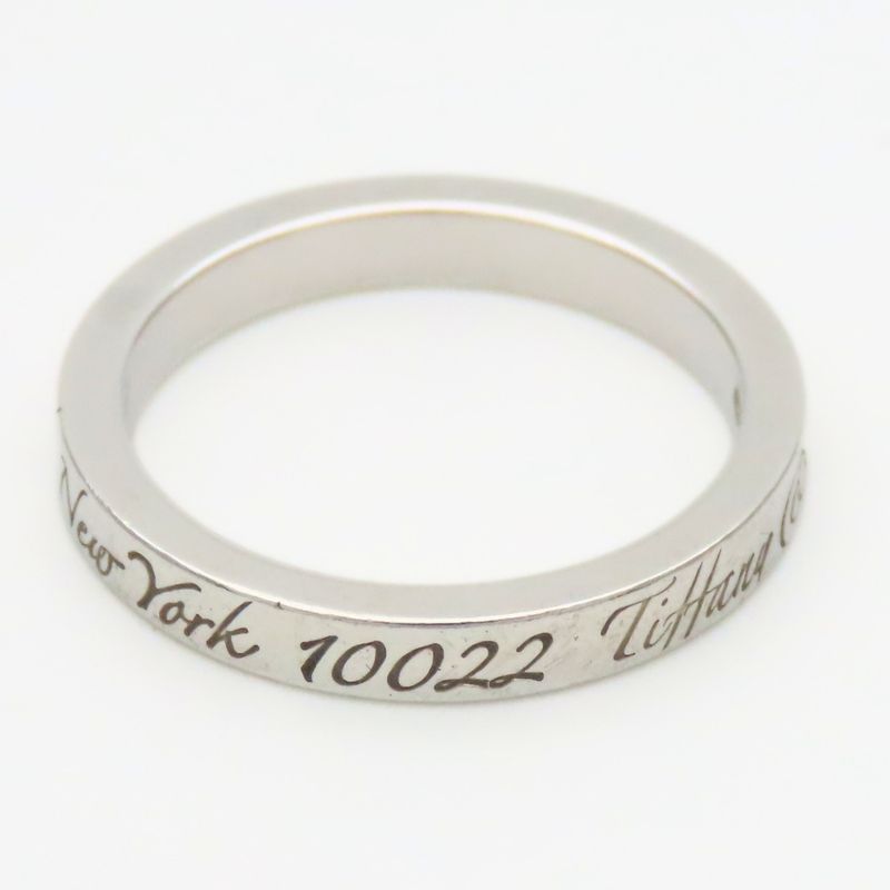 Tiffany & Co Ring Notes Narrow New York Silver Standard