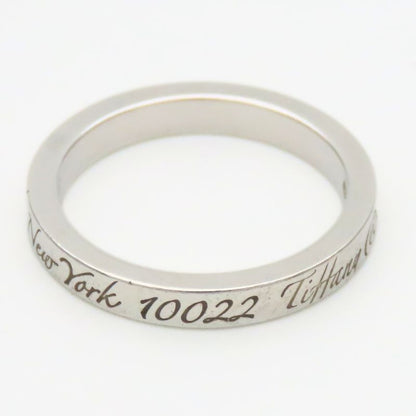 Tiffany & Co Ring Notes Narrow New York Silver Standard