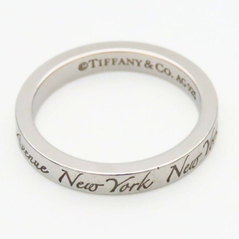 Tiffany & Co Ring Notes Narrow New York Silver Standard