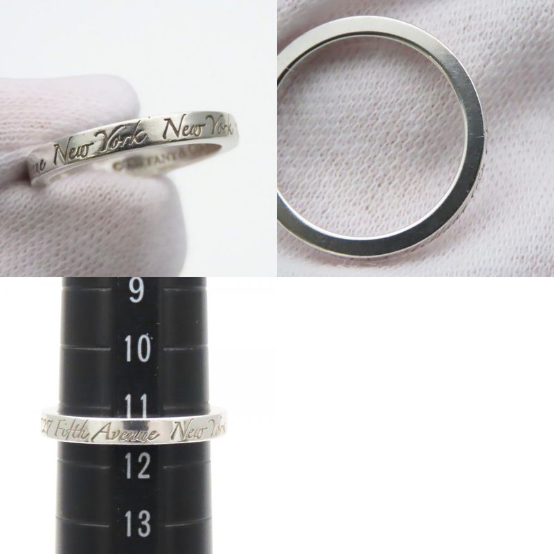 Tiffany & Co Ring Notes Narrow New York Silver Standard