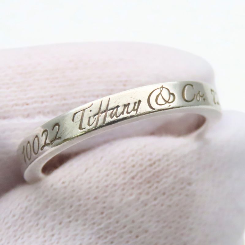 Tiffany & Co Ring Notes Narrow New York Silver Standard
