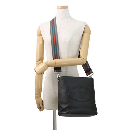 Prada Shoulder Bag Vitello Phoenix Leather Black