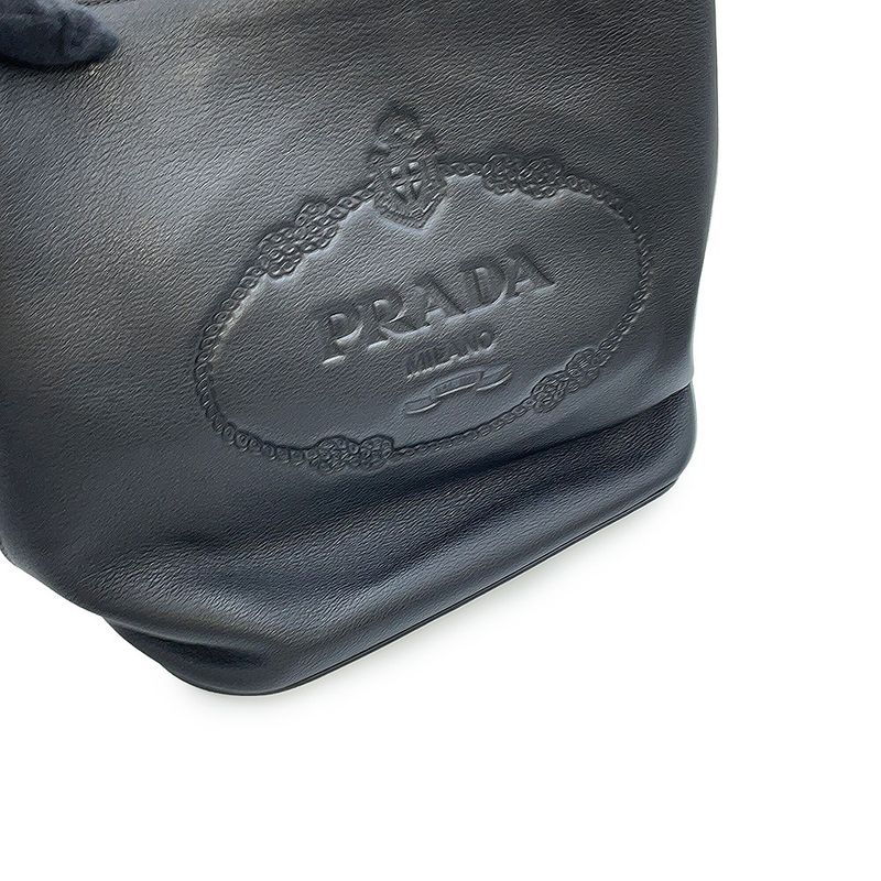 Prada Shoulder Bag Vitello Phoenix Leather Black
