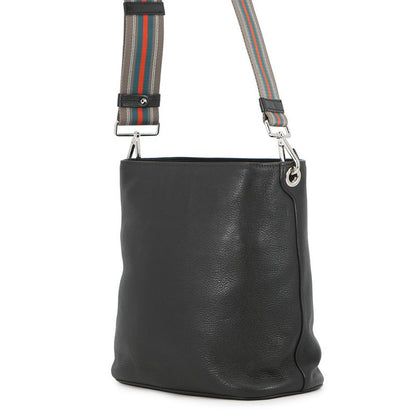 Prada Shoulder Bag Vitello Phoenix Leather Black