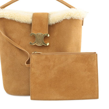 Celine Handbag Louis e Suede Shearling 2-Way