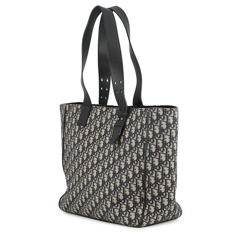 Dior Tote Oblique Saddle Canvas Leather Trotter