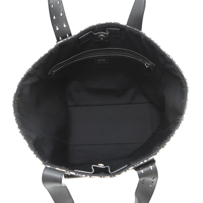 Dior Tote Oblique Saddle Canvas Leather Trotter