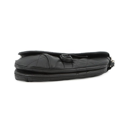 Dior Handbag Maxi Cannage Saddle Twin Bag 2-Way Black