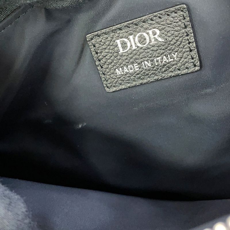 Dior Handbag Maxi Cannage Saddle Twin Bag 2-Way Black