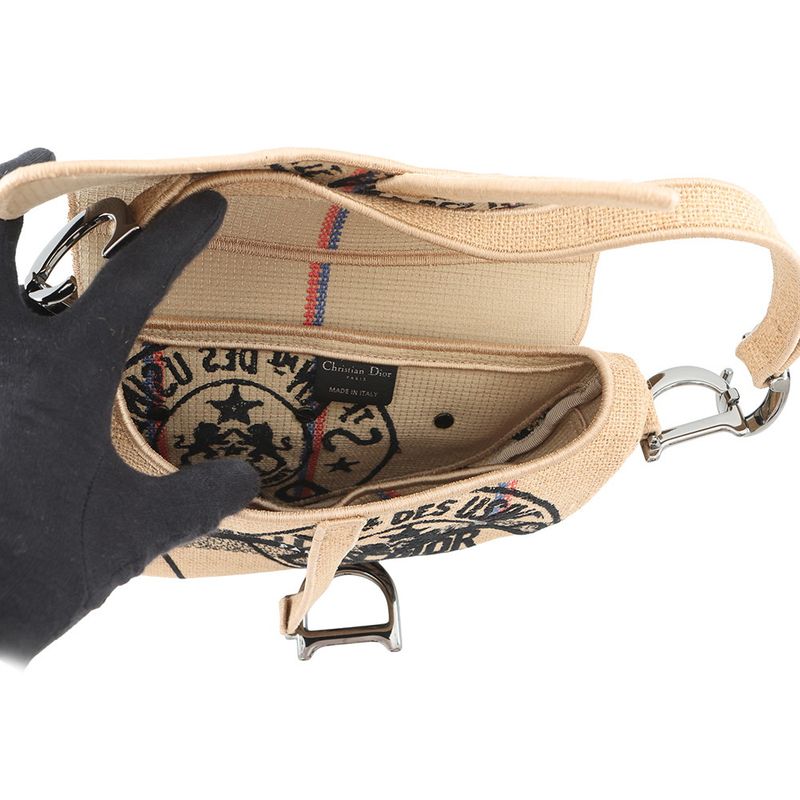 Dior Shoulder Bag Union Motif Jute