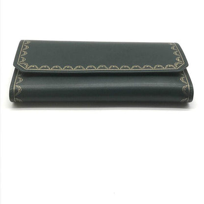 Cartier Garland de International Leather Wallet Green