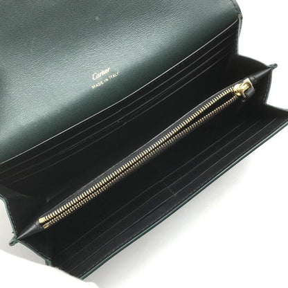 Cartier Garland de International Leather Wallet Green