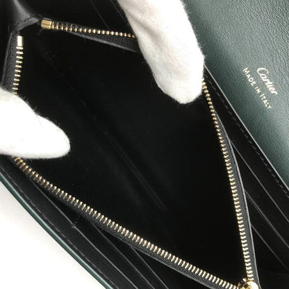 Cartier Garland de International Leather Wallet Green