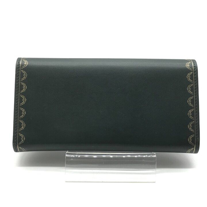 Cartier Garland de International Leather Wallet Green
