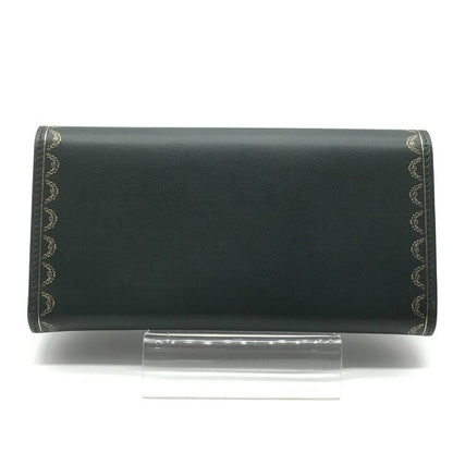 Cartier Garland de International Leather Wallet Green