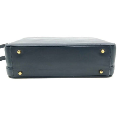Gucci Vintage Leather 2-Way Hand Shoulder Vanity Navy Purse