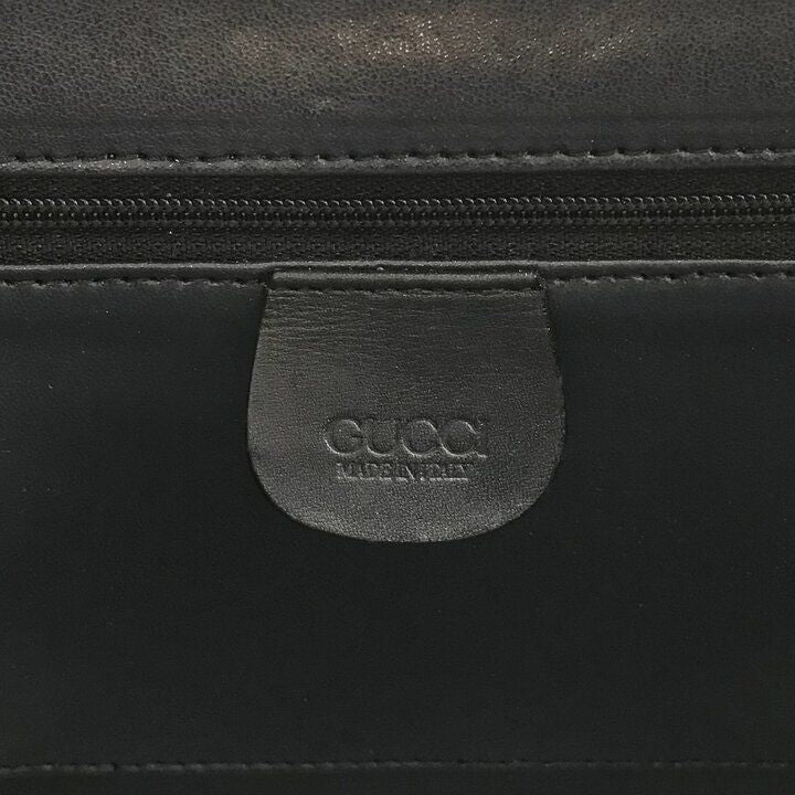 Gucci Vintage Leather 2-Way Hand Shoulder Vanity Navy Purse
