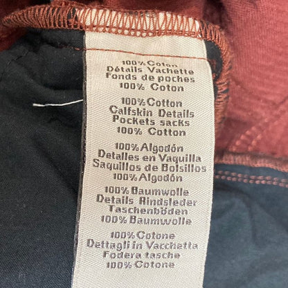 Hermes Corduroy Pants 40 Red Brown