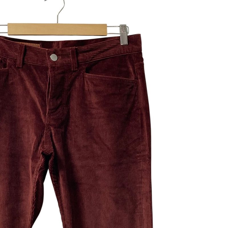 Hermes Corduroy Pants 40 Red Brown