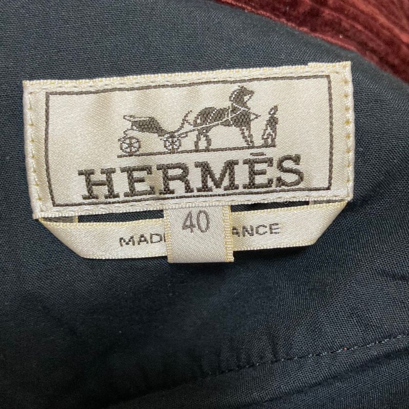 Hermes Corduroy Pants 40 Red Brown