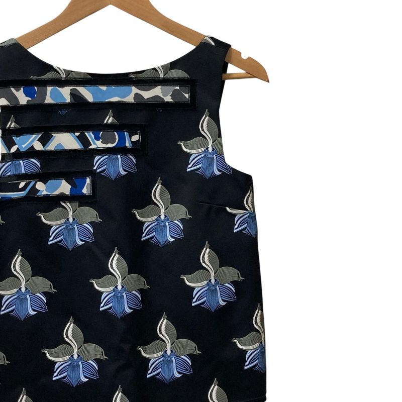 Fendi Sleeveless Dress Black Multicolor