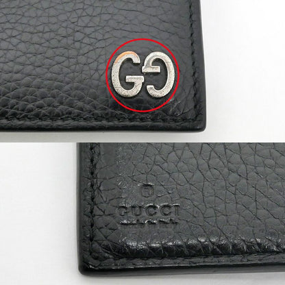 Gucci Bifold Wallet Black Silver Leather