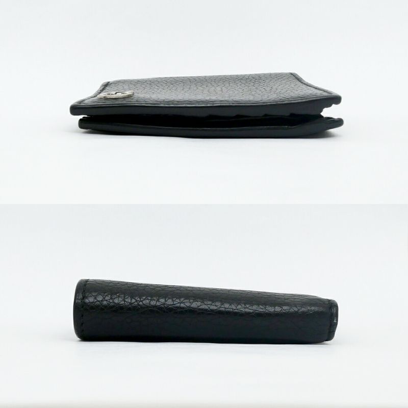 Gucci Bifold Wallet Black Silver Leather