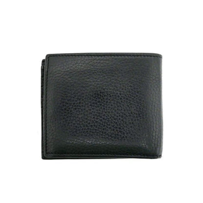 Gucci Bifold Wallet Black Silver Leather