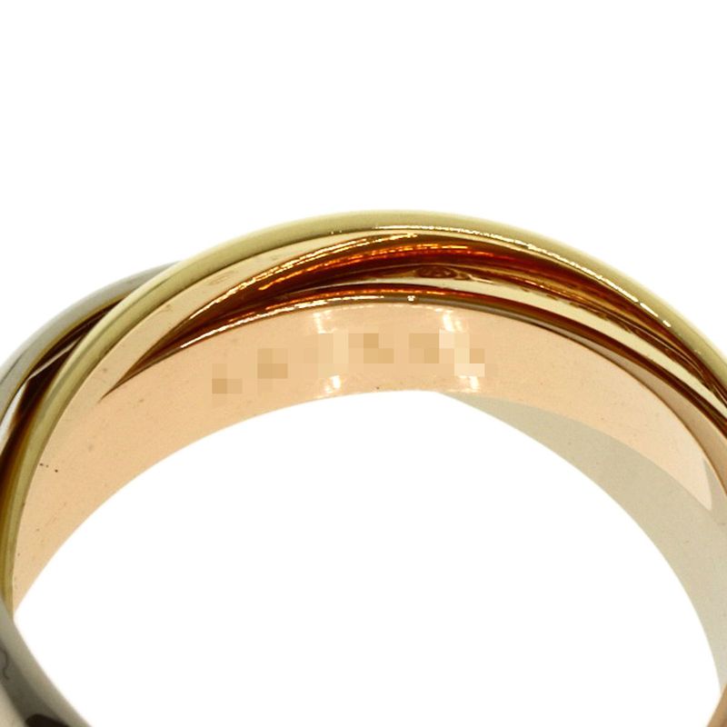 Cartier Trinity 48 Ring 18k Yellow Gold 18k White Pink