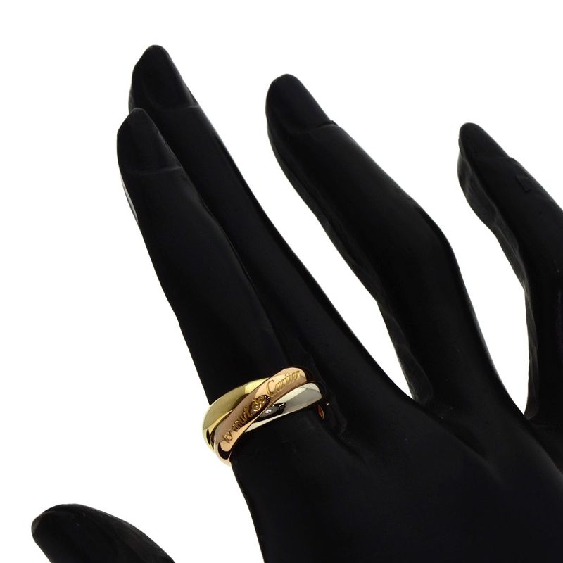 Cartier Trinity 48 Ring 18k Yellow Gold 18k White Pink