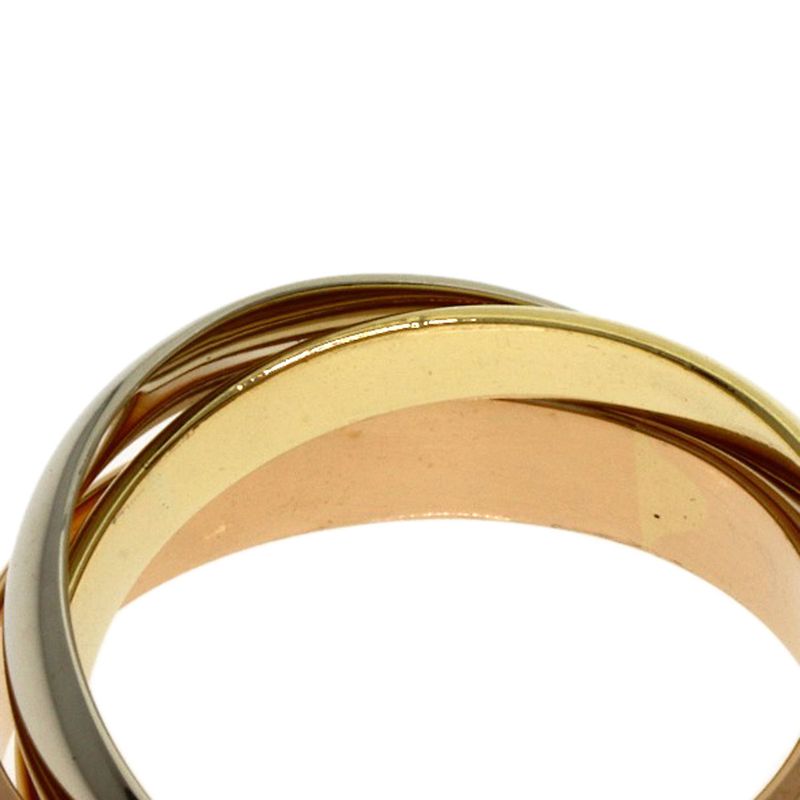 Cartier Trinity 48 Ring 18k Yellow Gold 18k White Pink