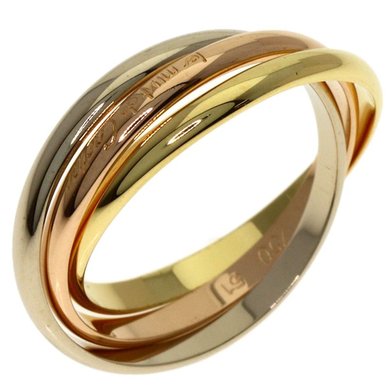 Cartier Trinity XS 51 Ring 18k Yellow Gold 18k White Pink