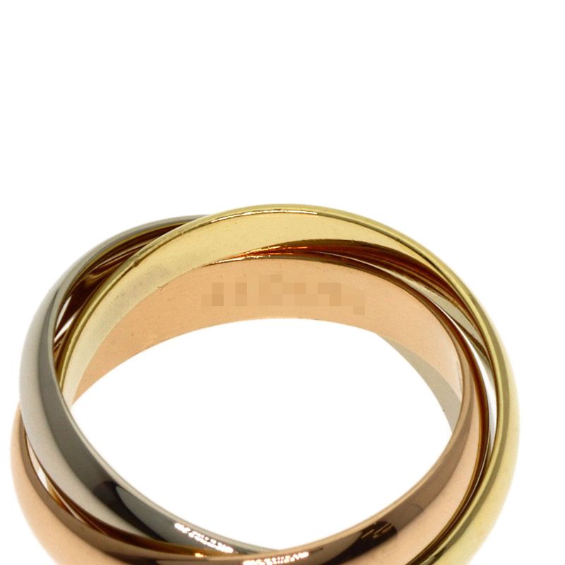Cartier Trinity 50 Ring 18k Yellow Gold 18k White Pink
