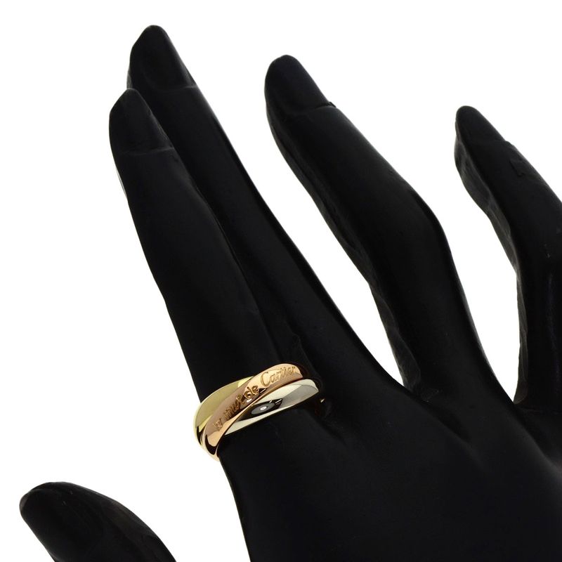 Cartier Trinity 50 Ring 18k Yellow Gold 18k White Pink