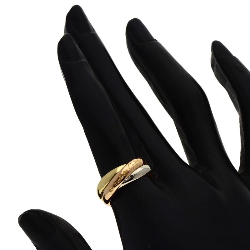 Cartier Trinity 51 Ring 18k Yellow Gold 18k White Pink