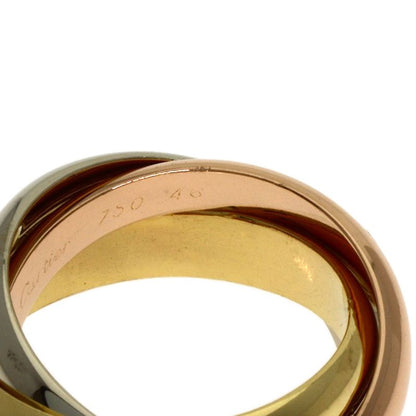 Cartier Trinity MM 46 Ring 18k Yellow Gold 18k White Pink
