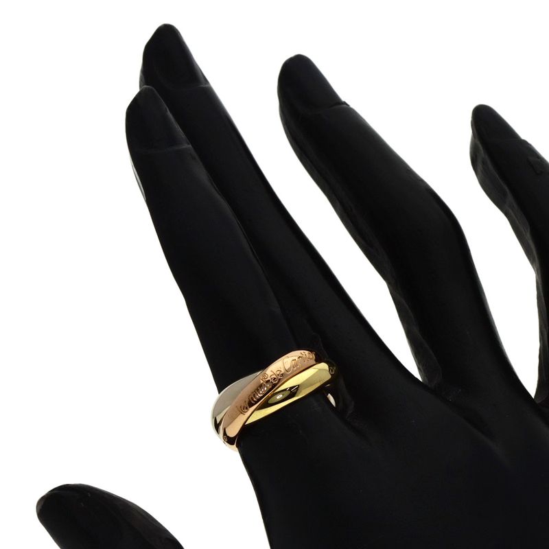 Cartier Trinity 49 Ring 18k Yellow Gold 18k White Pink