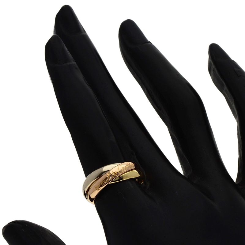 Cartier Trinity 49 Ring 18k Yellow Gold 18k White Pink
