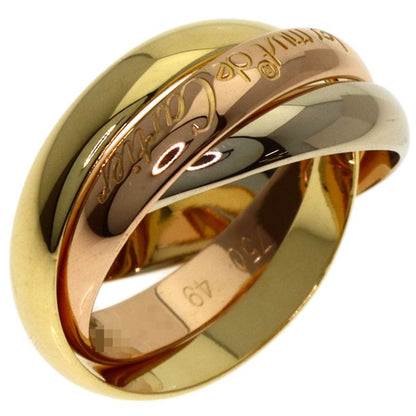 Cartier Trinity 49 Ring 18k Yellow Gold 18k White Pink