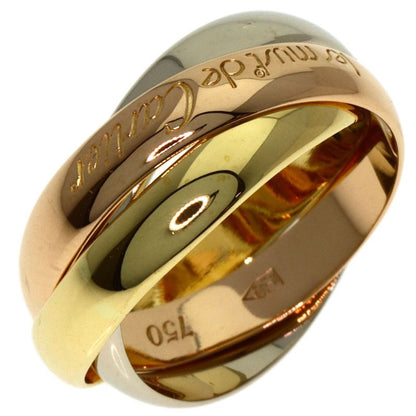 Cartier Trinity 48 Ring 18k Yellow Gold 18k White Pink
