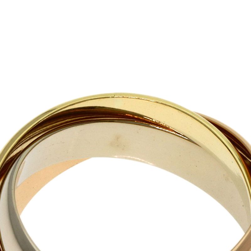 Cartier Trinity 48 Ring 18k Yellow Gold 18k White Pink