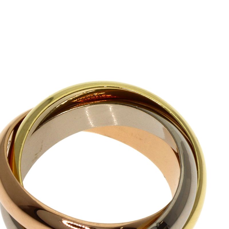 Cartier Trinity MM 46 Ring 18k Yellow Gold 18k White Pink