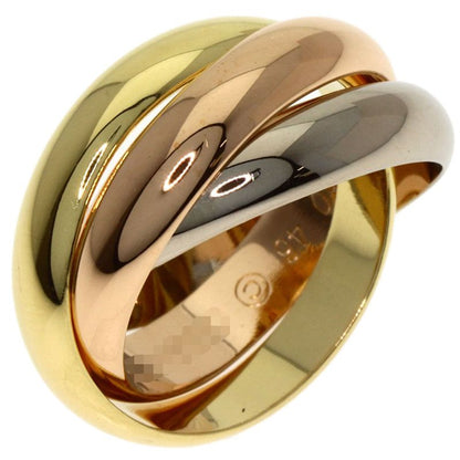 Cartier Trinity MM 46 Ring 18k Yellow Gold 18k White Pink