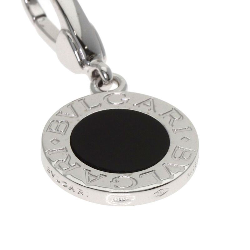 Bvlgari Onyx Charm Pendant Top 18k White Gold