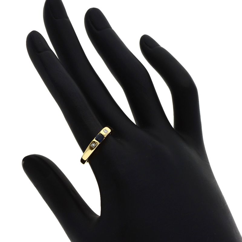 Tiffany & Co Stacking Saffiano Diamond Ring 18k Yellow Gold