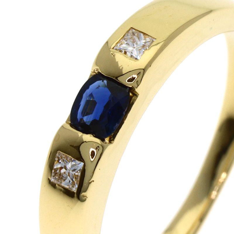 Tiffany & Co Stacking Saffiano Diamond Ring 18k Yellow Gold