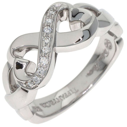 Tiffany & Co Double Loving Heart Diamond Ring 18k White Gold