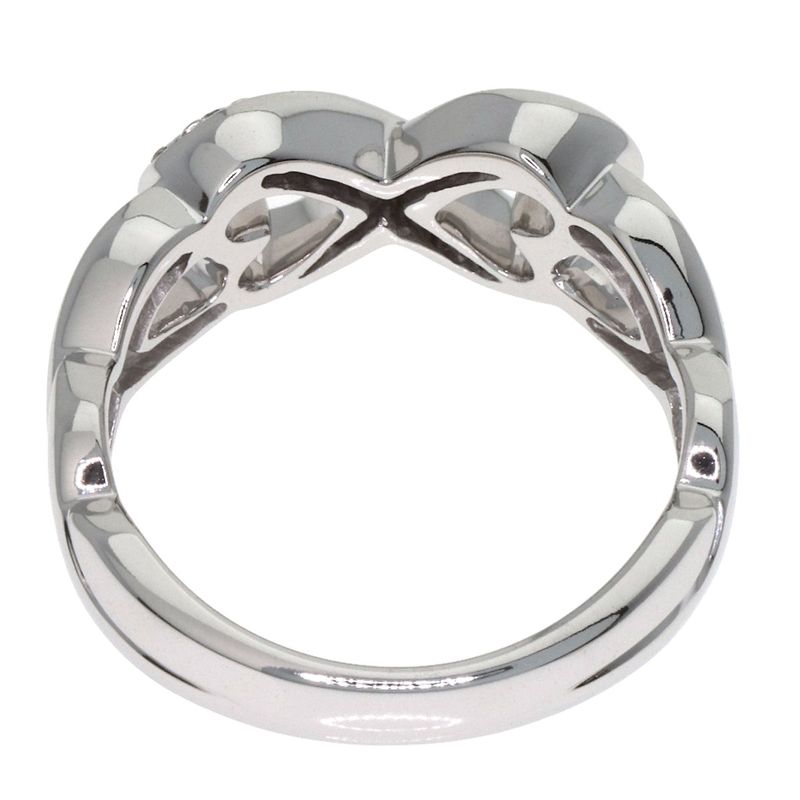 Tiffany & Co Double Loving Heart Diamond Ring 18k White Gold