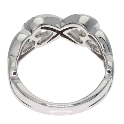 Tiffany & Co Double Loving Heart Diamond Ring 18k White Gold