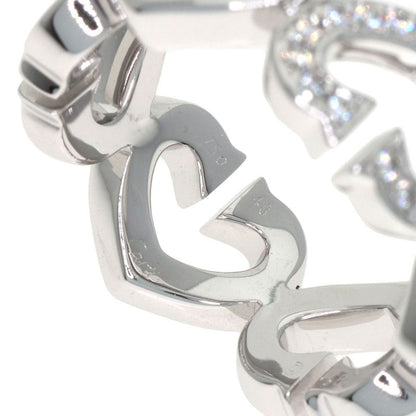 Cartier C Heart Diamond 48 Ring 18k White Gold